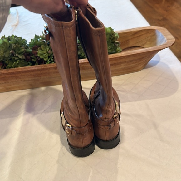 Ecco Hobart Harness leather riding boots with gold hardware women’s size EU 36 - Picture 4 of 9